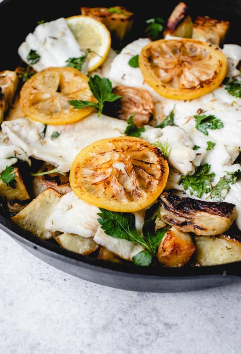 Baked Fish on Fennel