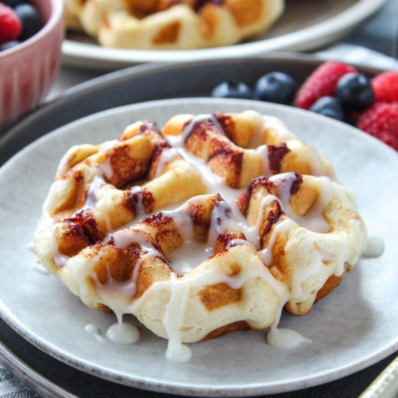 Cinnamon Roll Waffles