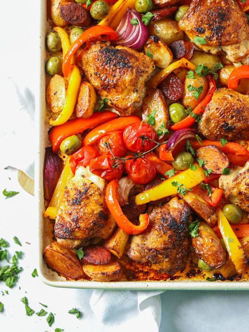 Spanish Chicken With Paprika Potatoes