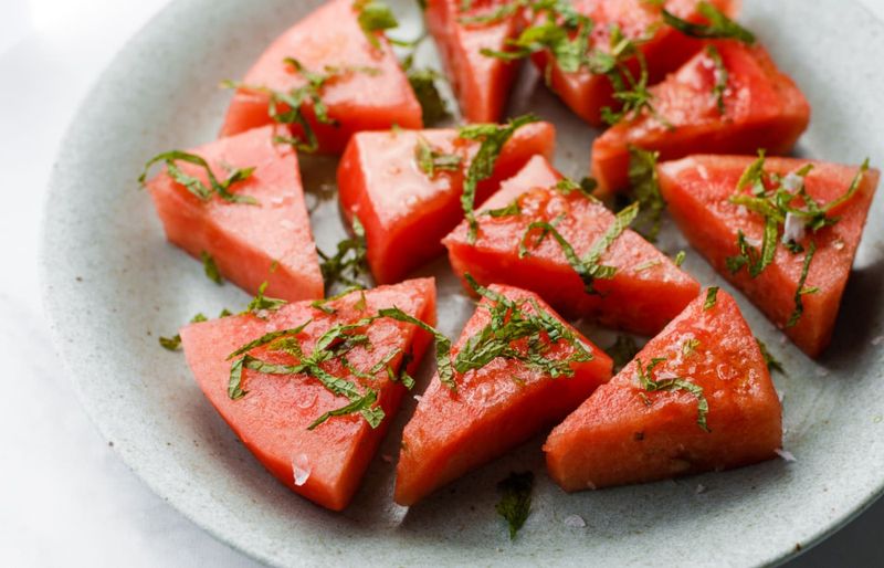 Watermelon Sprinkled with Salt