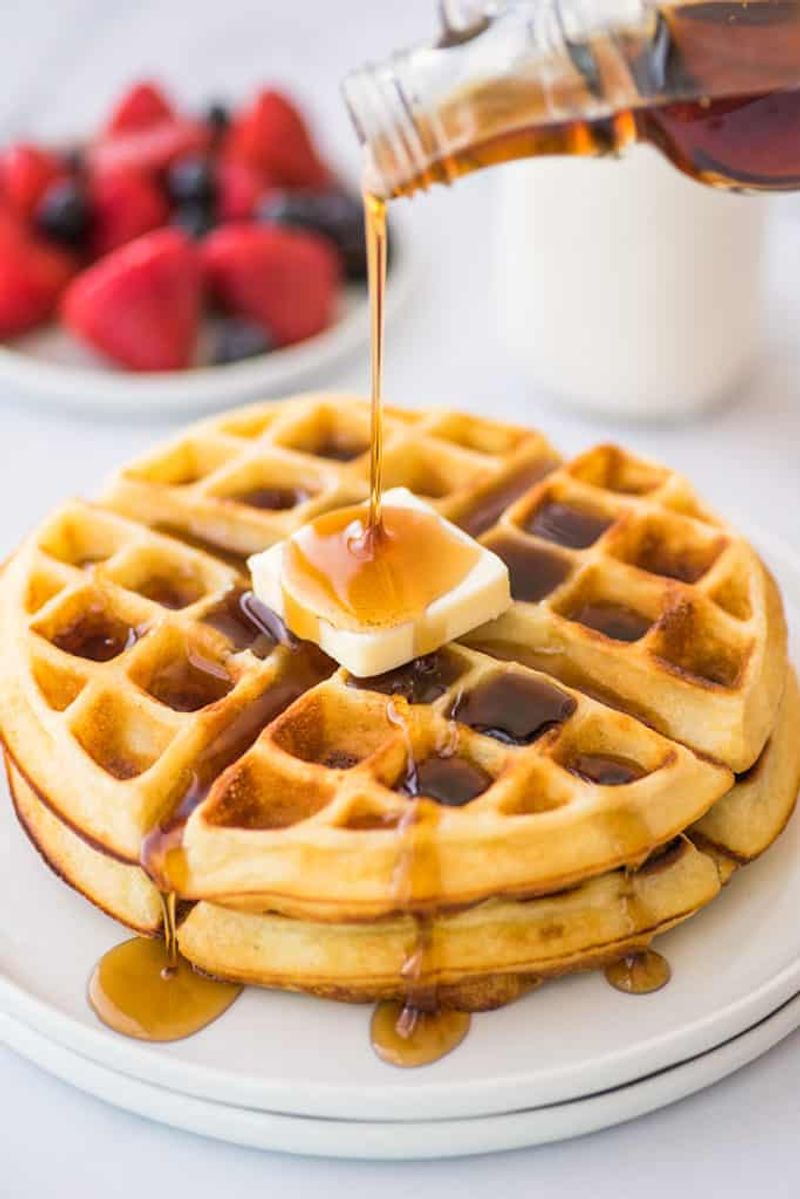 Crisp Waffles with Butter