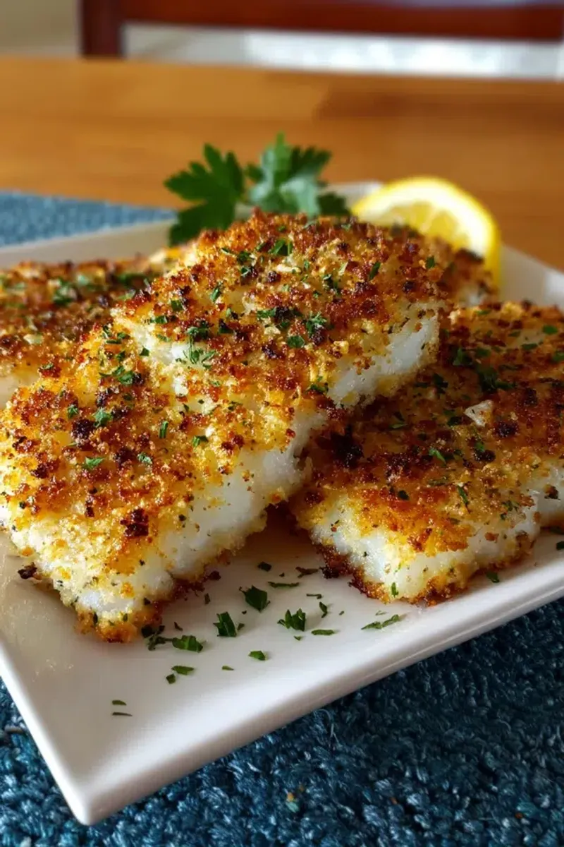 Pesto Parmesan Crusted Sole