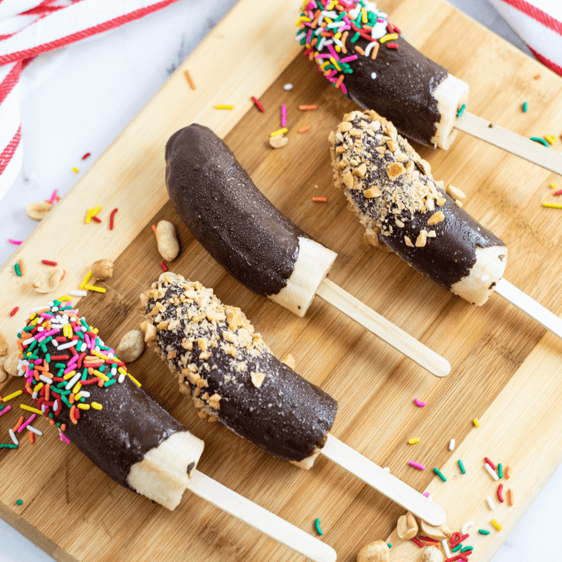 Chocolate-Dipped Banana Pops