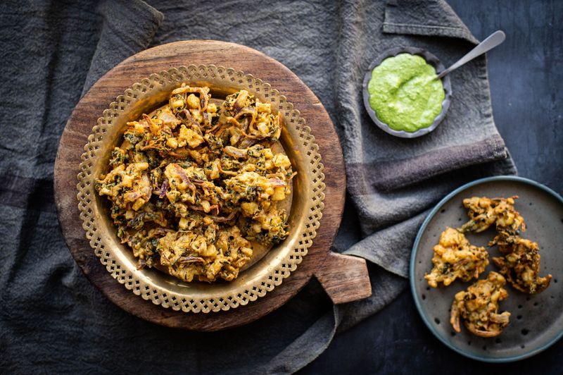 Crispy Coriander Fritters
