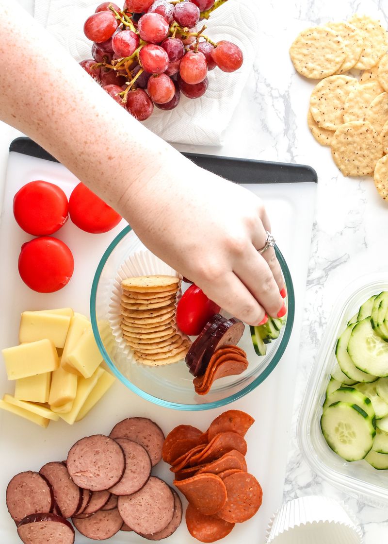 Cheese and Cracker Stacks