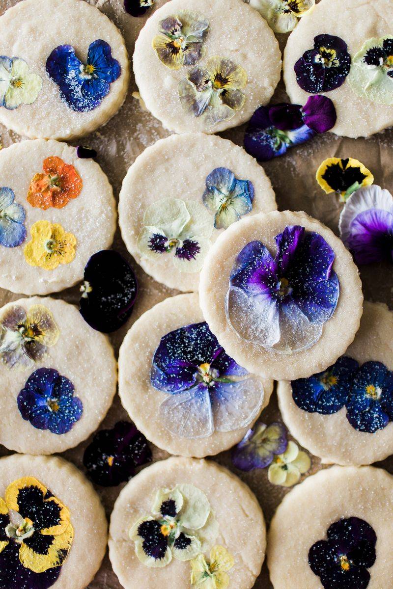 Edible Flower Shortbread