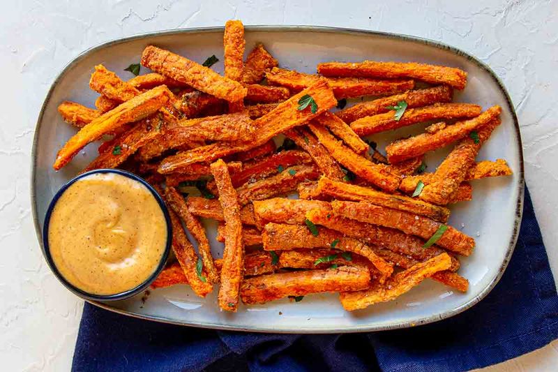 Carrot Fries With Chipotle Dip