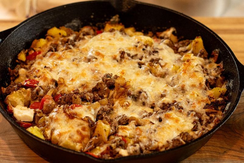 Cheesy Potato Skillet Hash