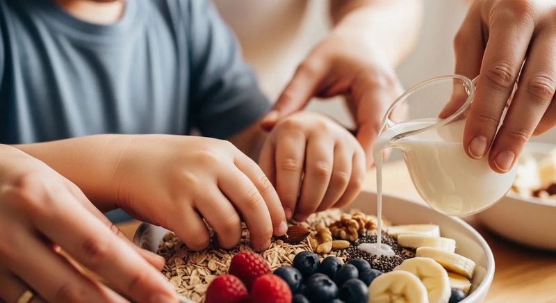 Cereal with Milk and Berries