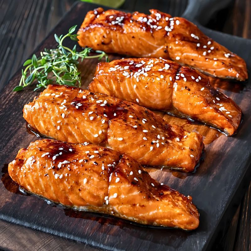 Sticky Ginger Glazed Salmon