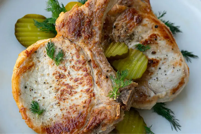 Pickle Brine Pork Chops