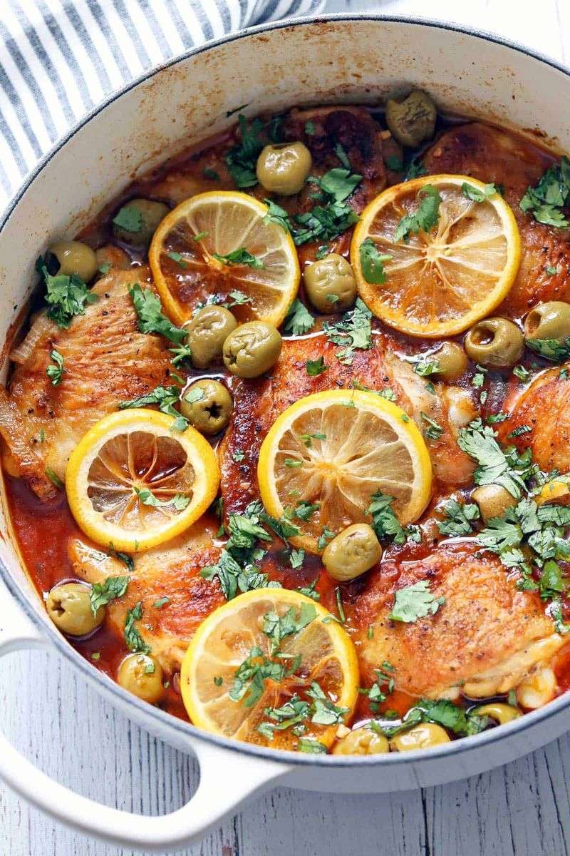 Chicken With Olives and Lemon
