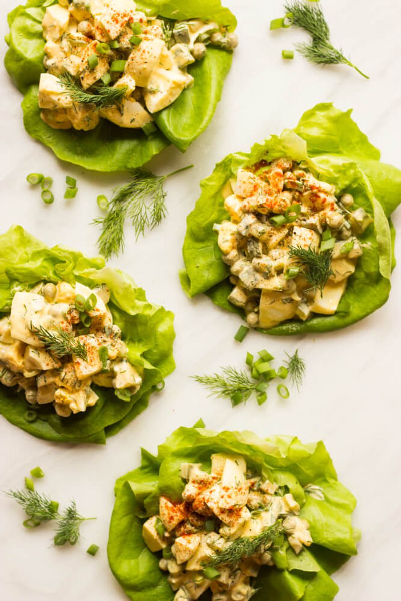 Egg Salad Lettuce Cups