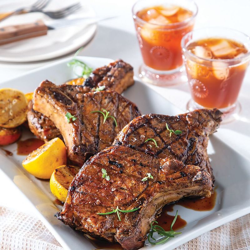 Black Tea Brined Pork Chops