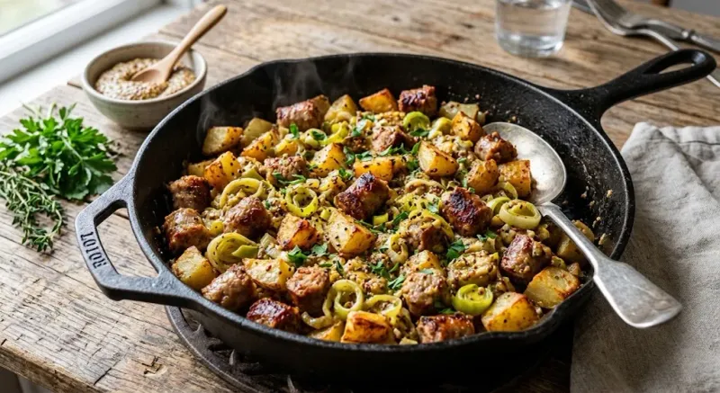 Leek and Sausage Skillet
