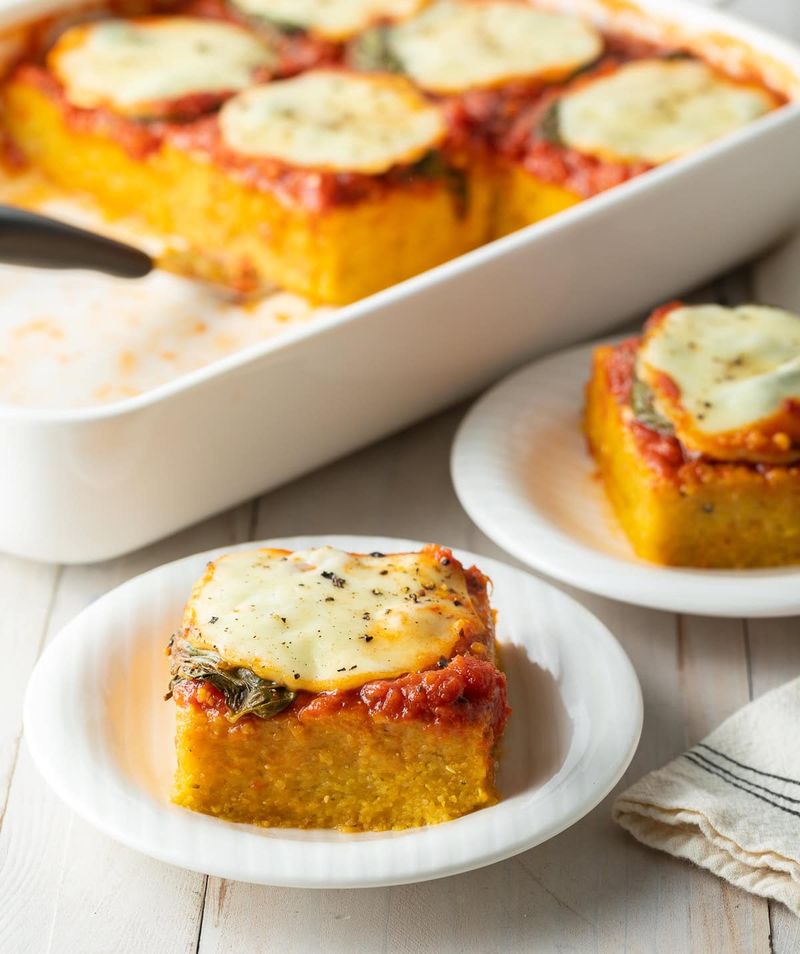 Cheesy Baked Polenta Casserole