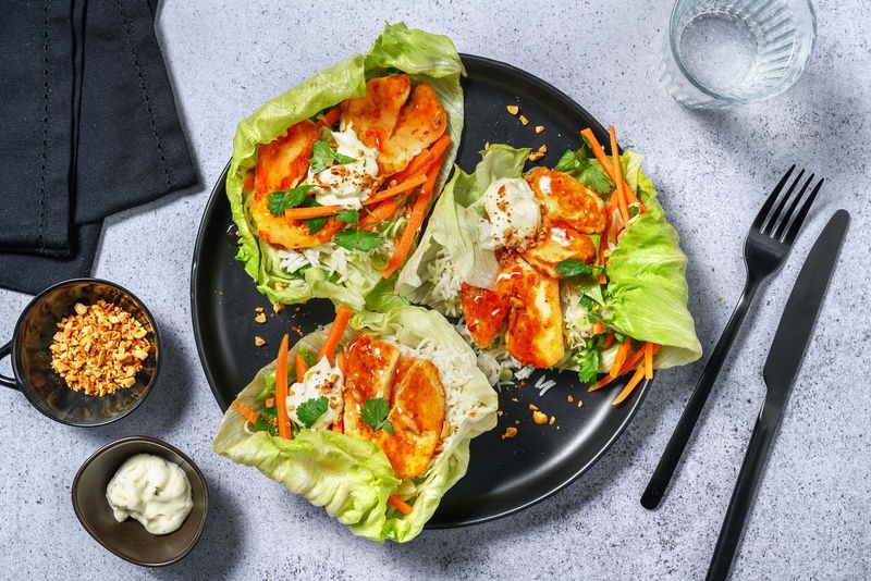 Halloumi Lettuce Cups