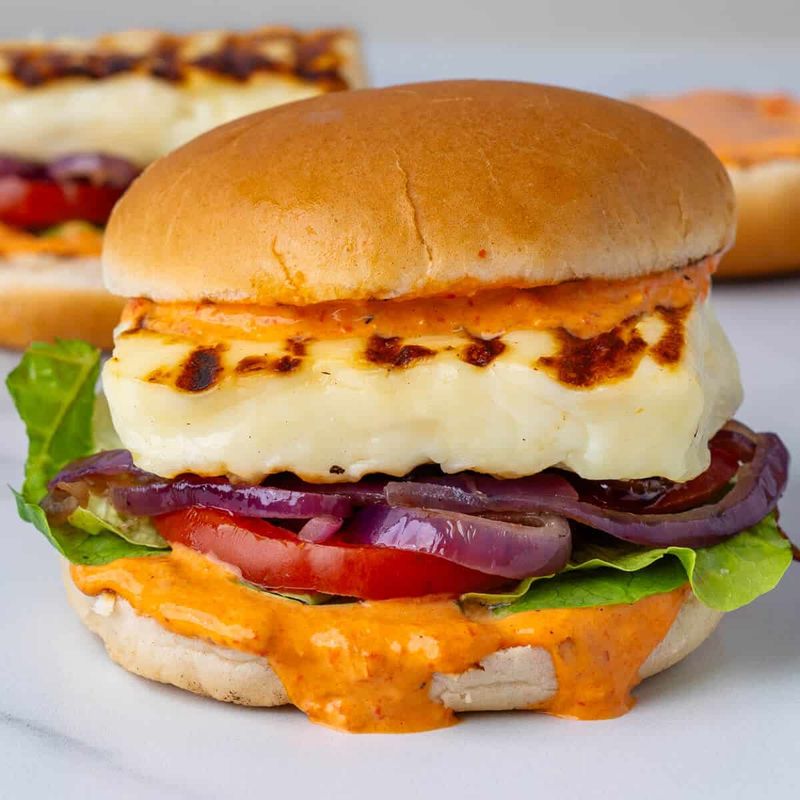 Halloumi Burger Stack