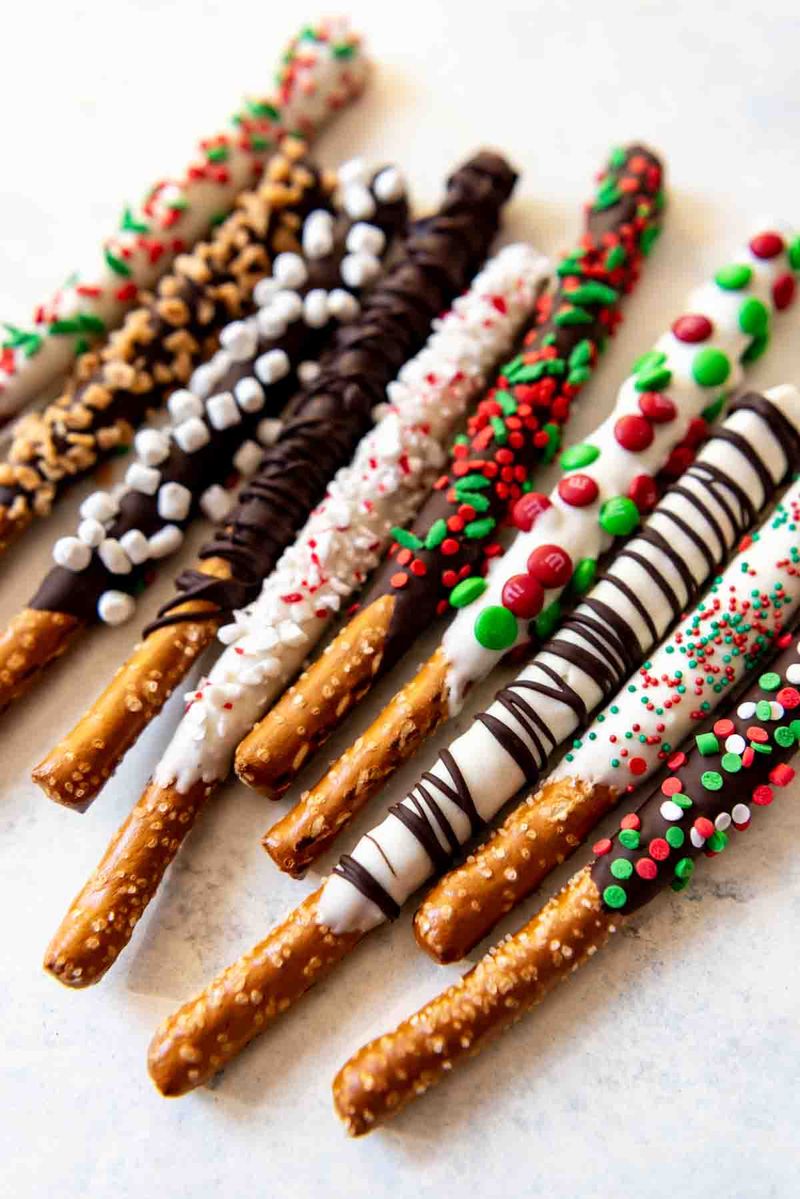 Chocolate Dipped Pretzel Rods