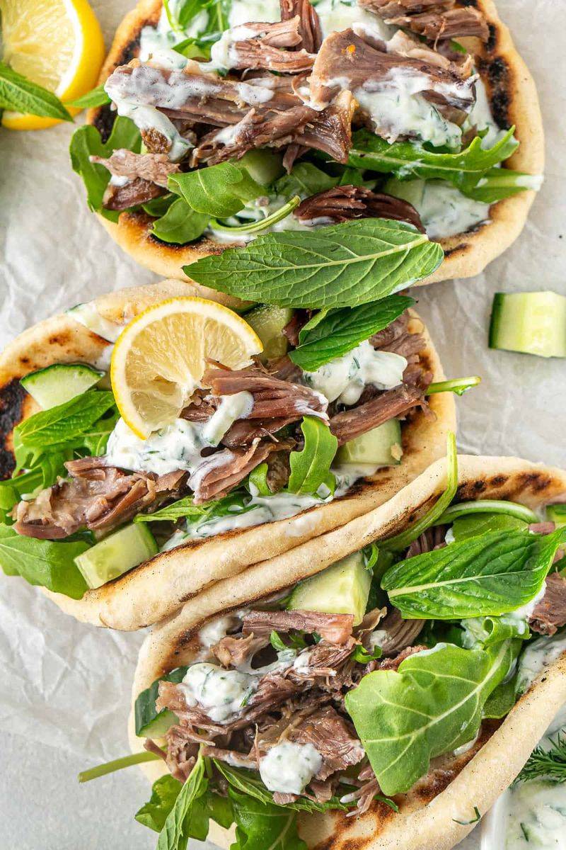 Mediterranean Lamb Pita Plates