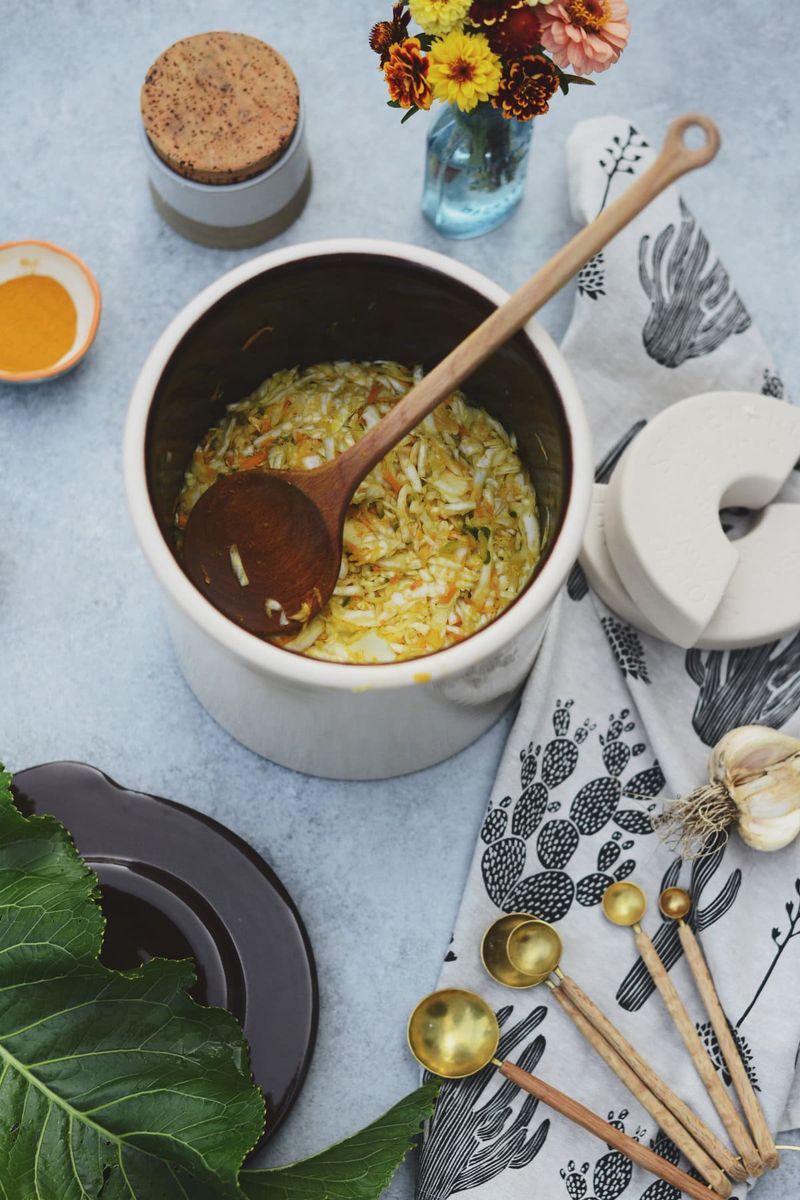 Fermenting Vegetables in Crocks