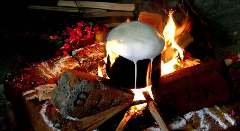 Boiling Milk in India