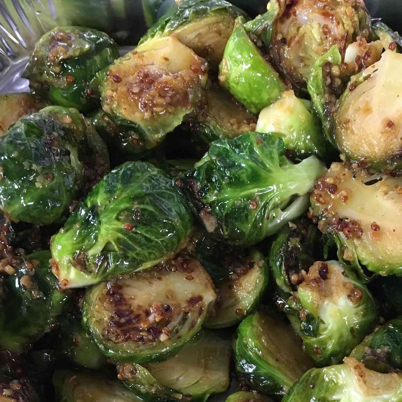 Mustard Roasted Brussels Sprouts