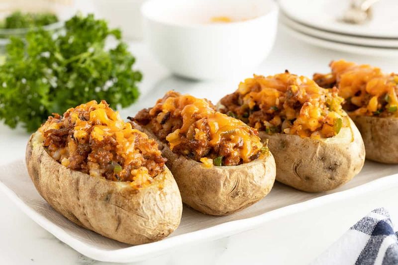 Sausage-Stuffed Baked Potatoes
