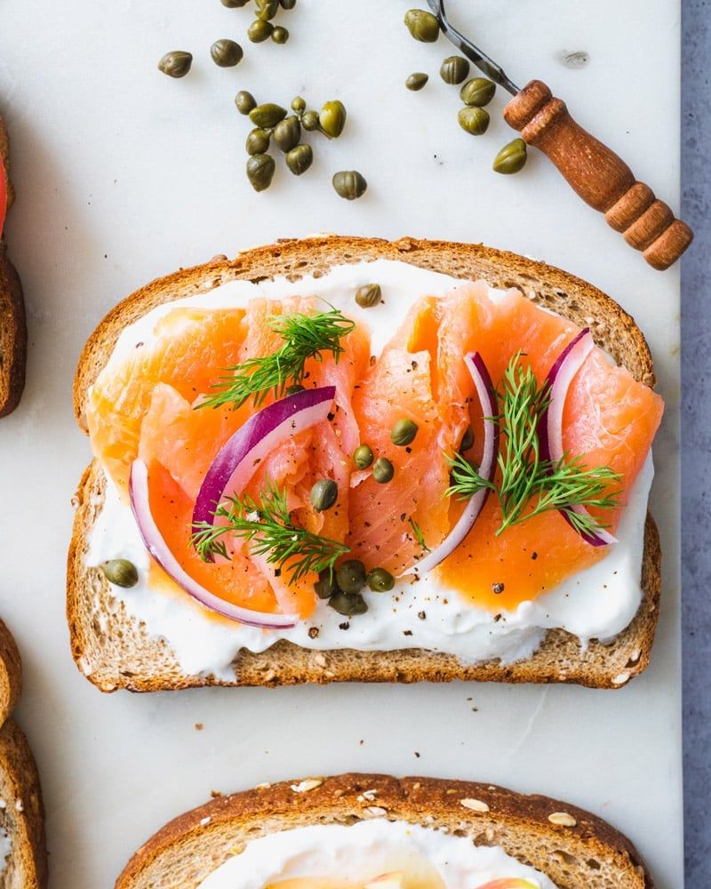Smoked Salmon and Cream Cheese Toast