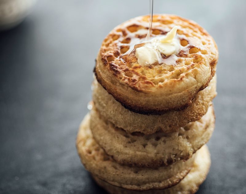 Crumpets With Sugar Sprinkles