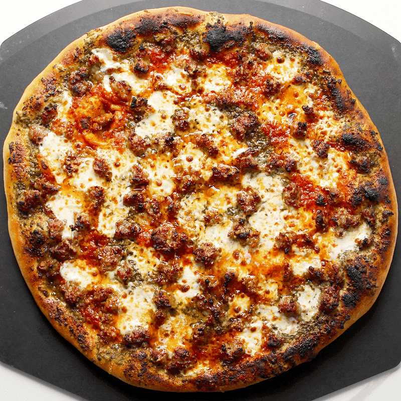 Sausage Pizza with Crispy Crumbles