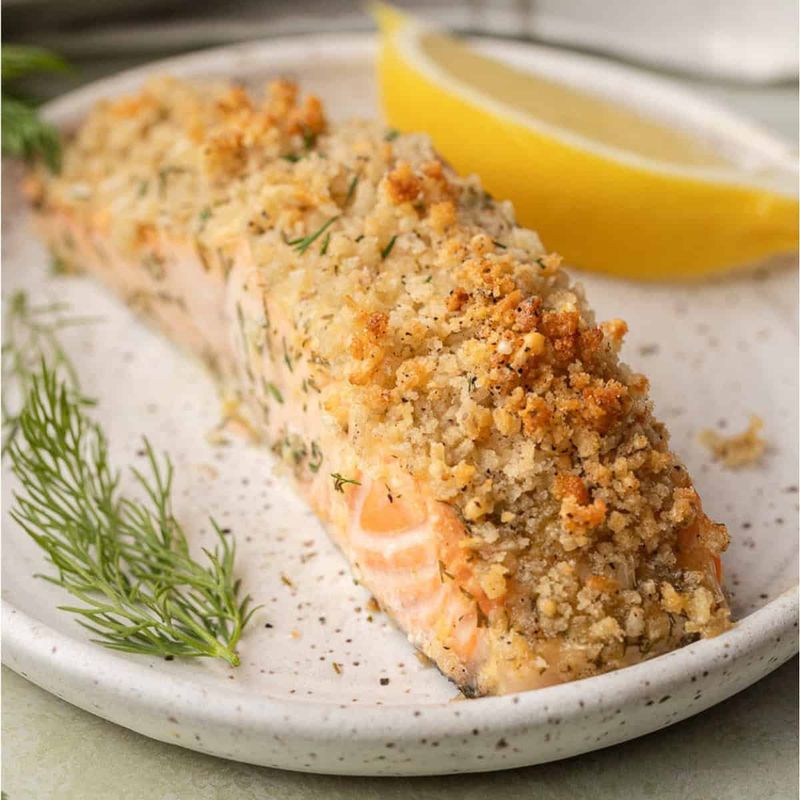 Pickle-Crusted Baked Salmon
