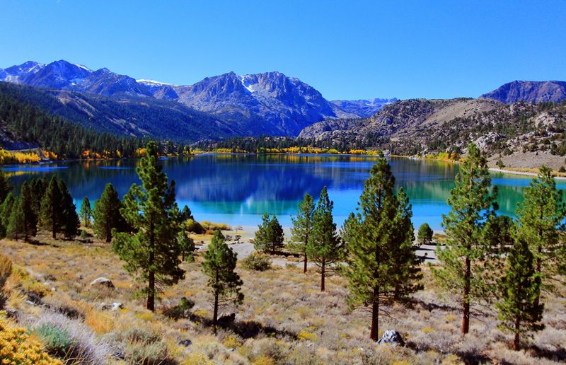 June Lake: A Beach Beneath Big Peaks