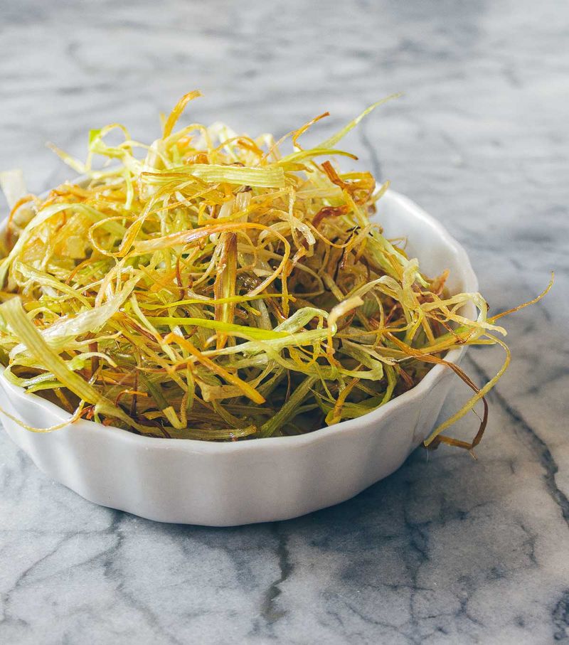 Crispy Fried Leek Topping