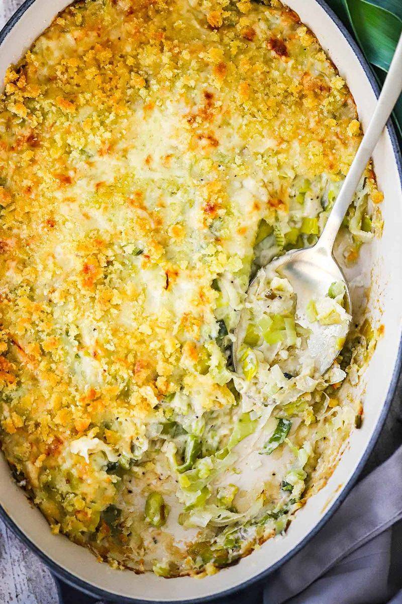 Cheesy Leek Gratin