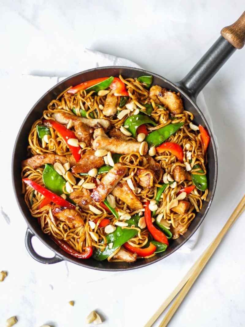 Pork Stir Fry with Noodles