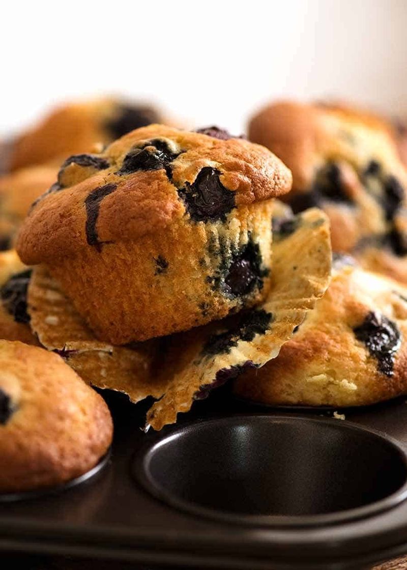 Blueberry Muffins Bursting With Fruit