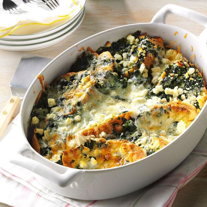 Spinach and Feta Breakfast Strata