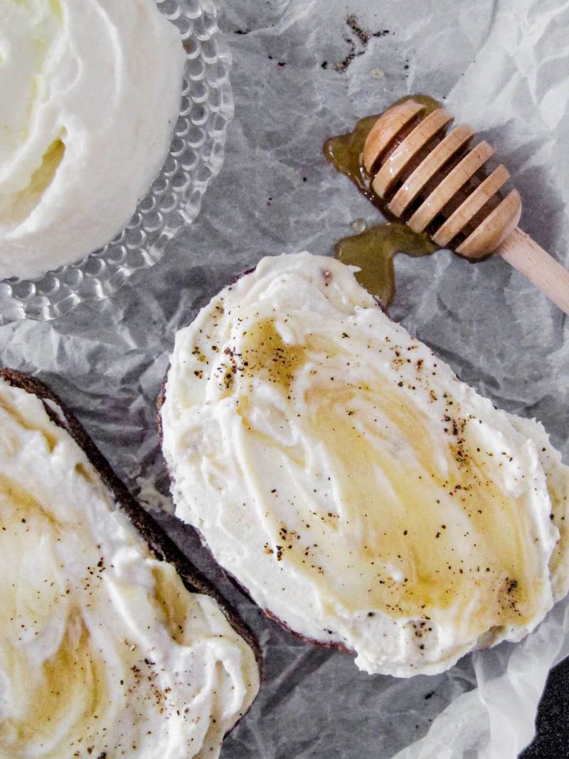 Whipped Ricotta Toast With Honey