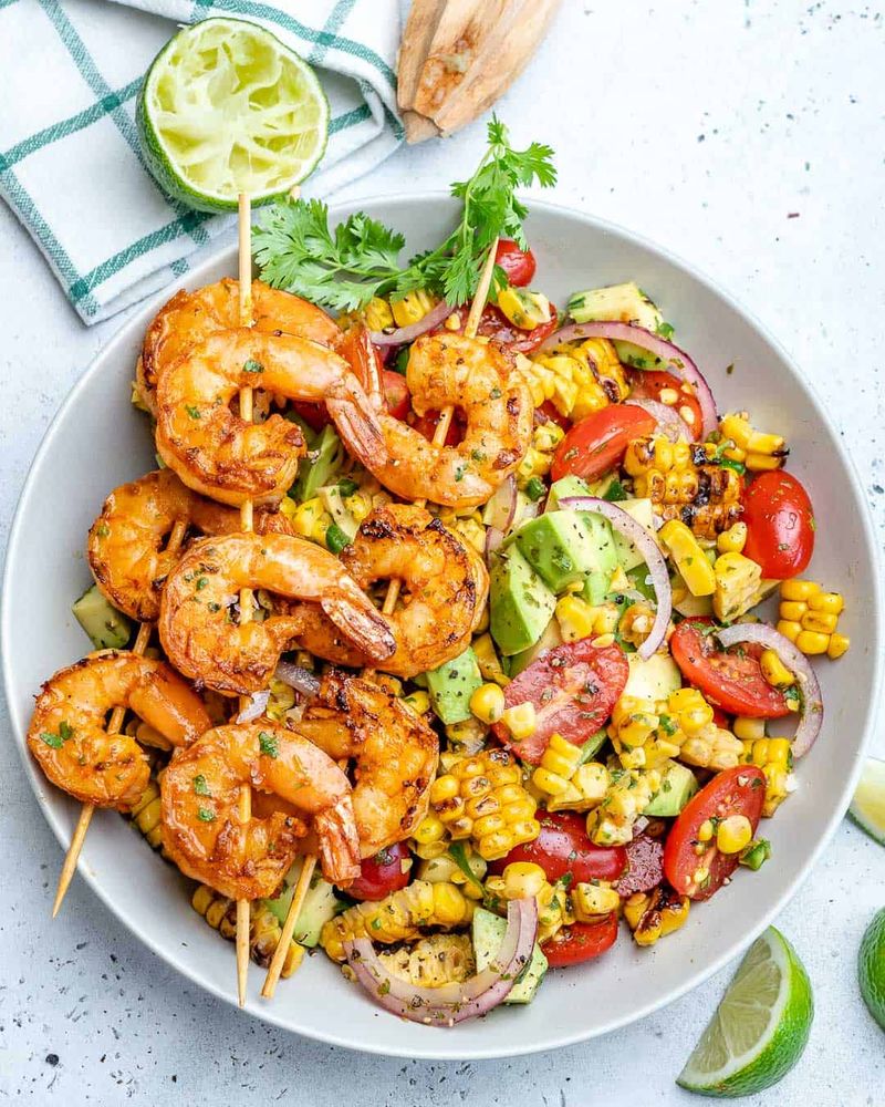 Shrimp and Avocado Corn Salad