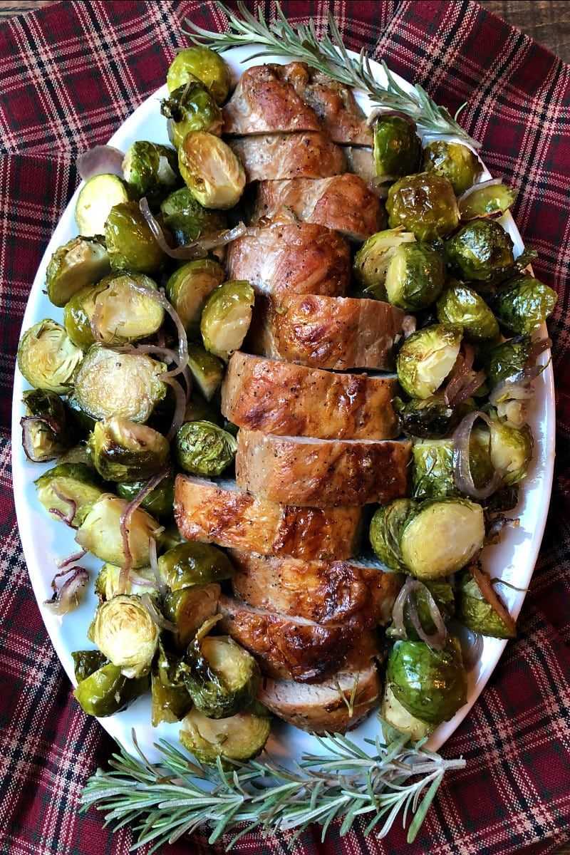 Pork Tenderloin with Roasted Brussels Sprouts