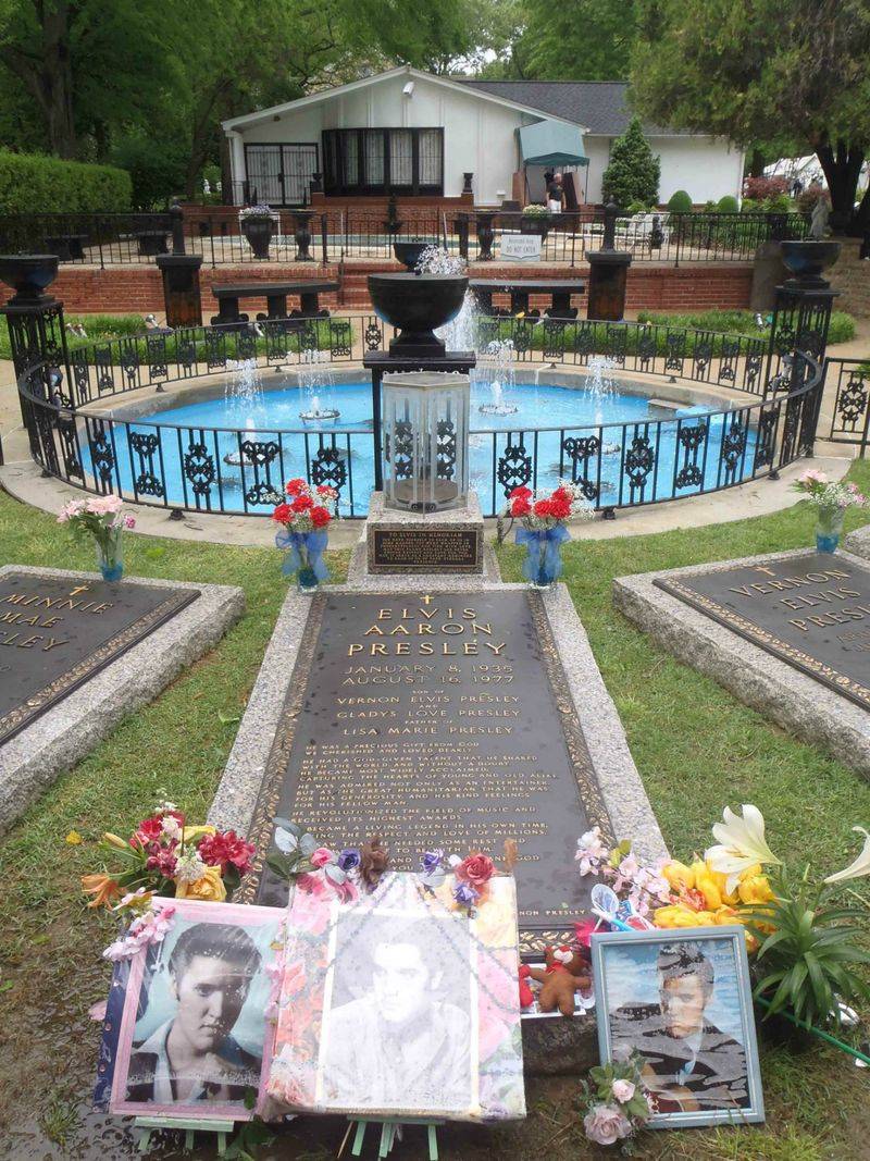 Elvis Presley in the Meditation Garden