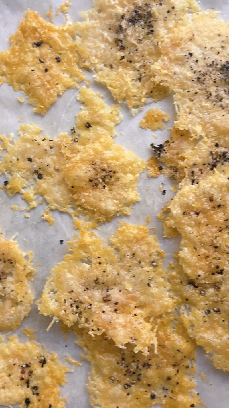 Cheesy Pasta Crisps Made in a Skillet