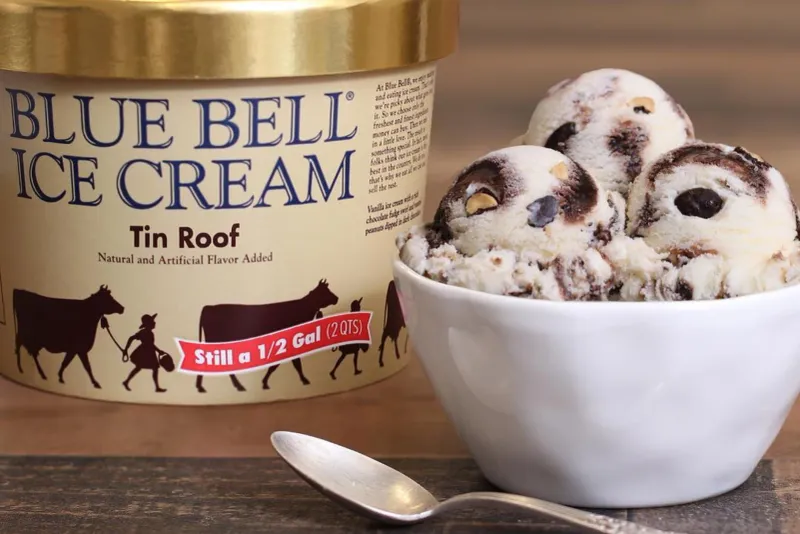Blue Bell Tin Roof Sundae
