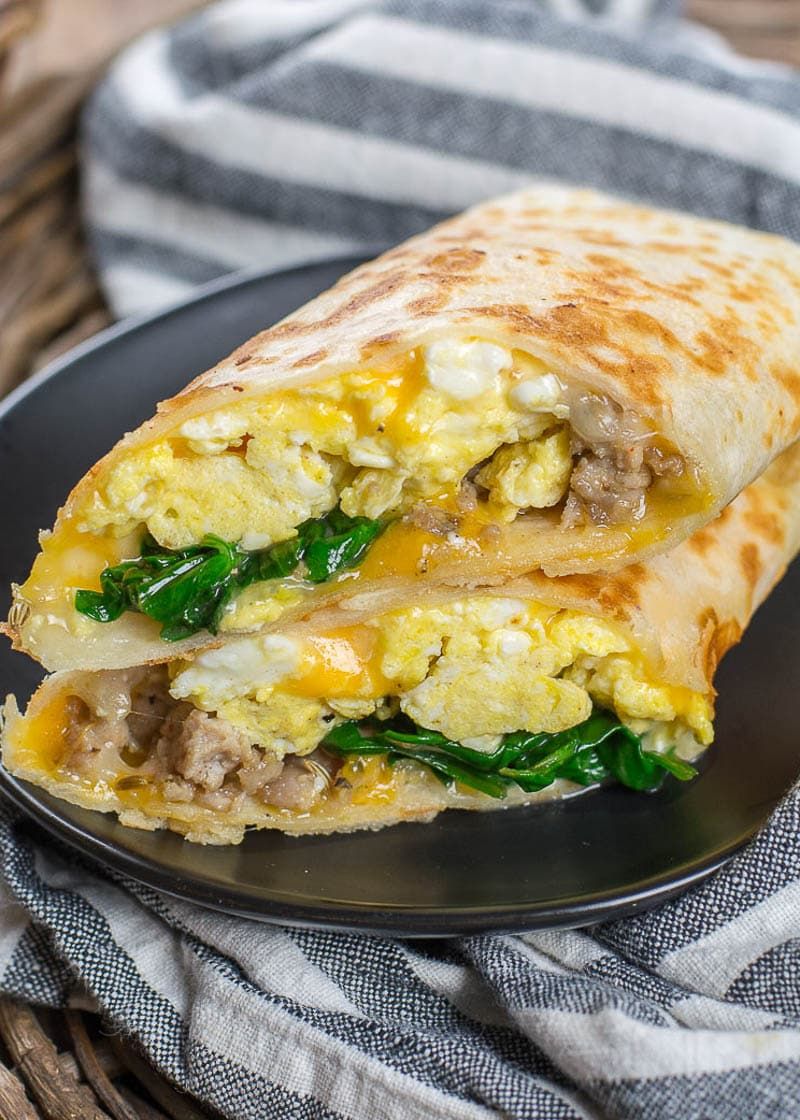 Cheesy Breakfast Burritos