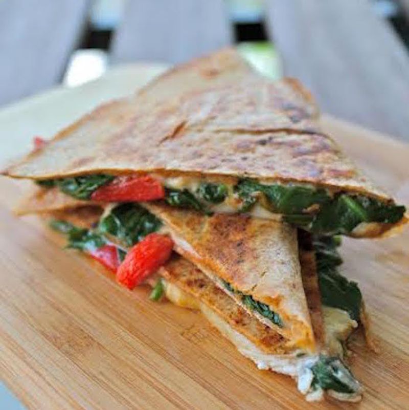 Pepper and Goat Cheese Quesadillas