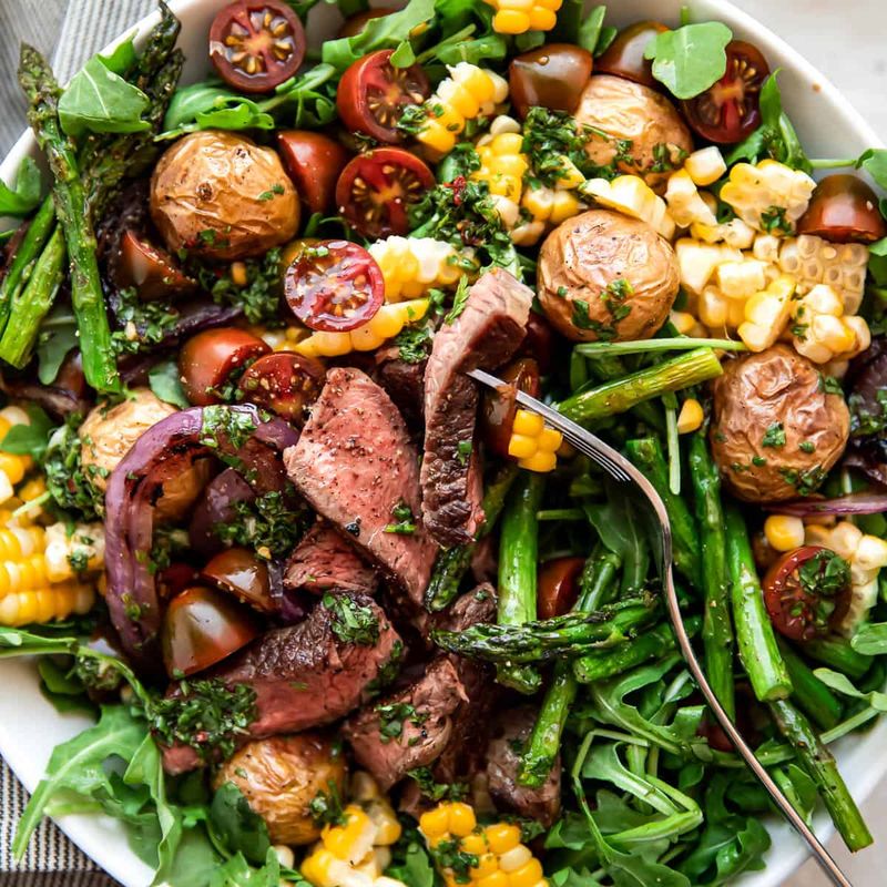 Steak and Roasted Veggie Salad