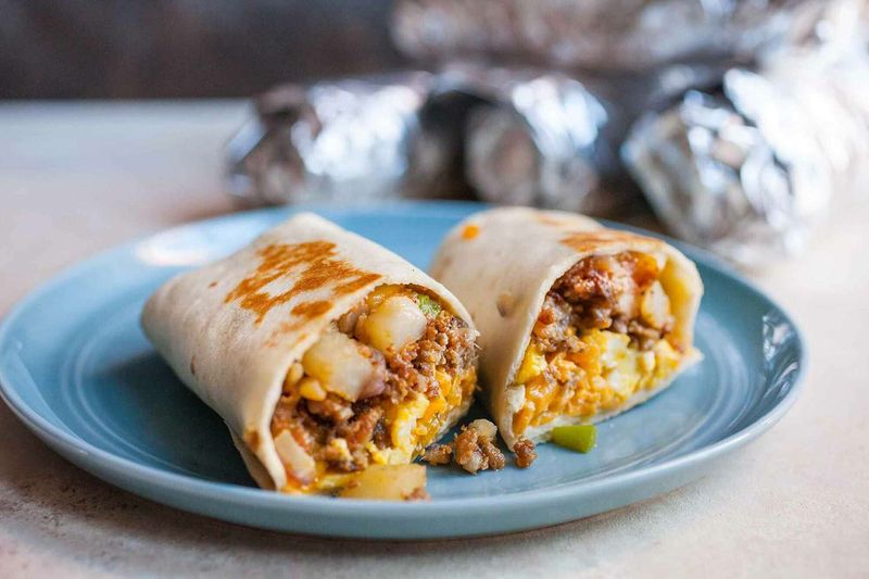 Breakfast Burritos for the Freezer