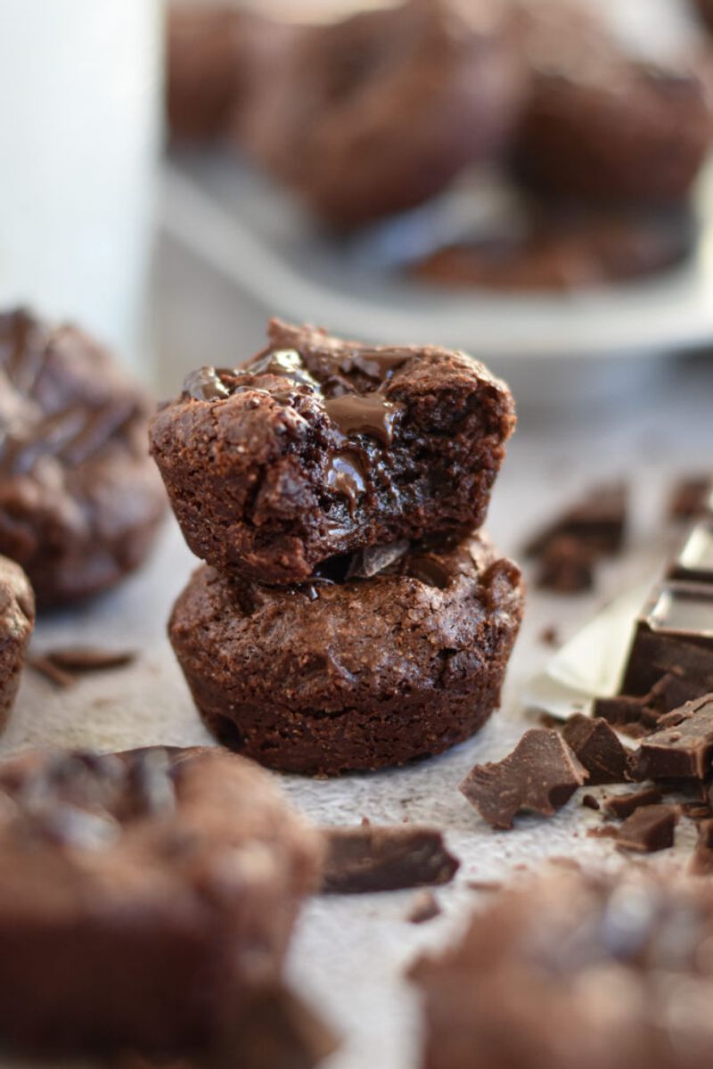 Brownie Bites With Fudgy Centers