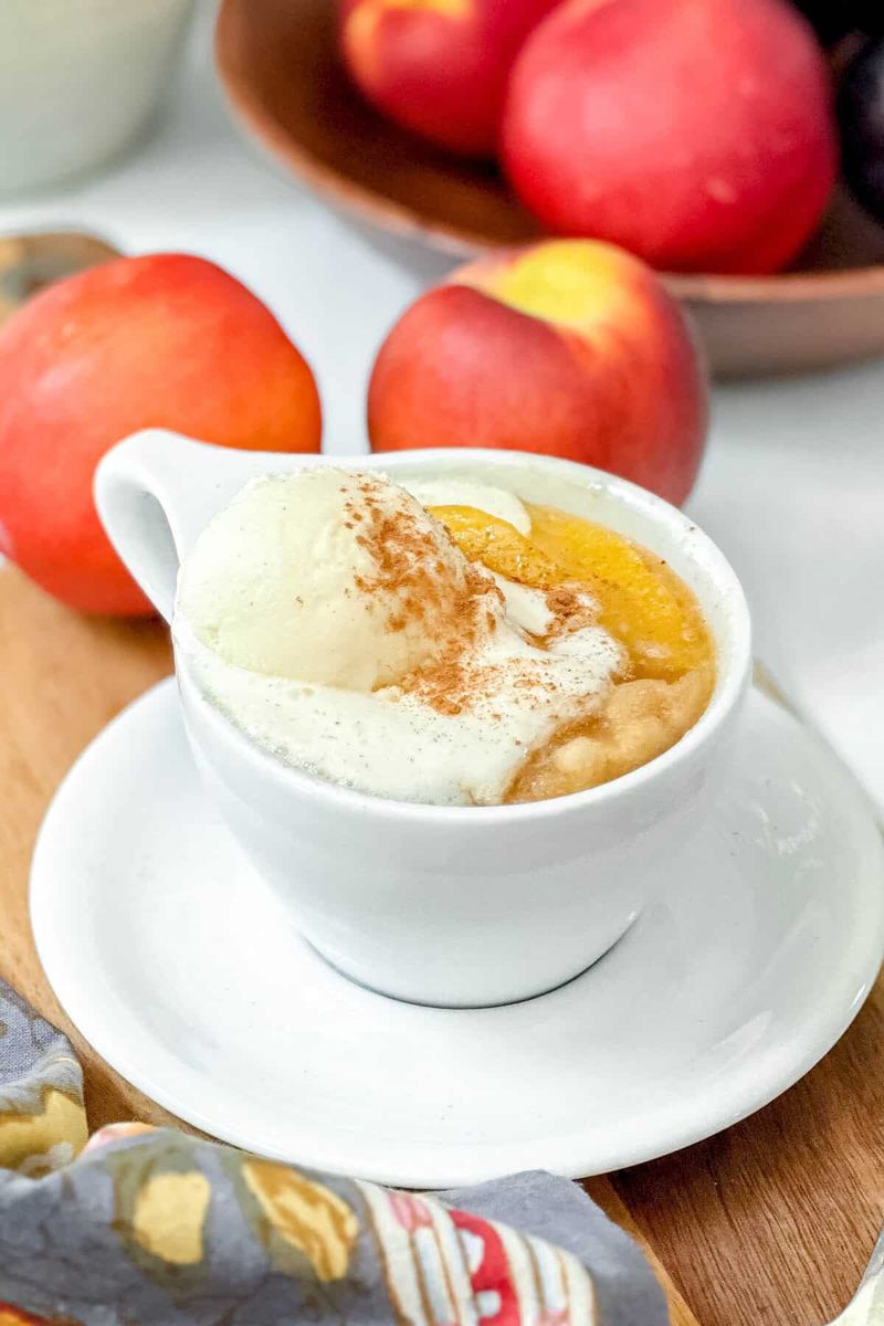 Peach Cobbler for One